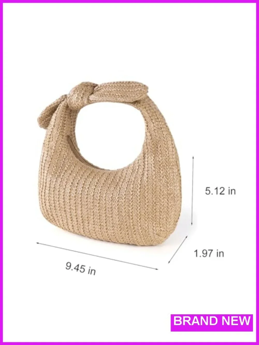 Woven Straw Clutch Purse Shoulder Crossbody Bag Summer Beach Vacation Handbag